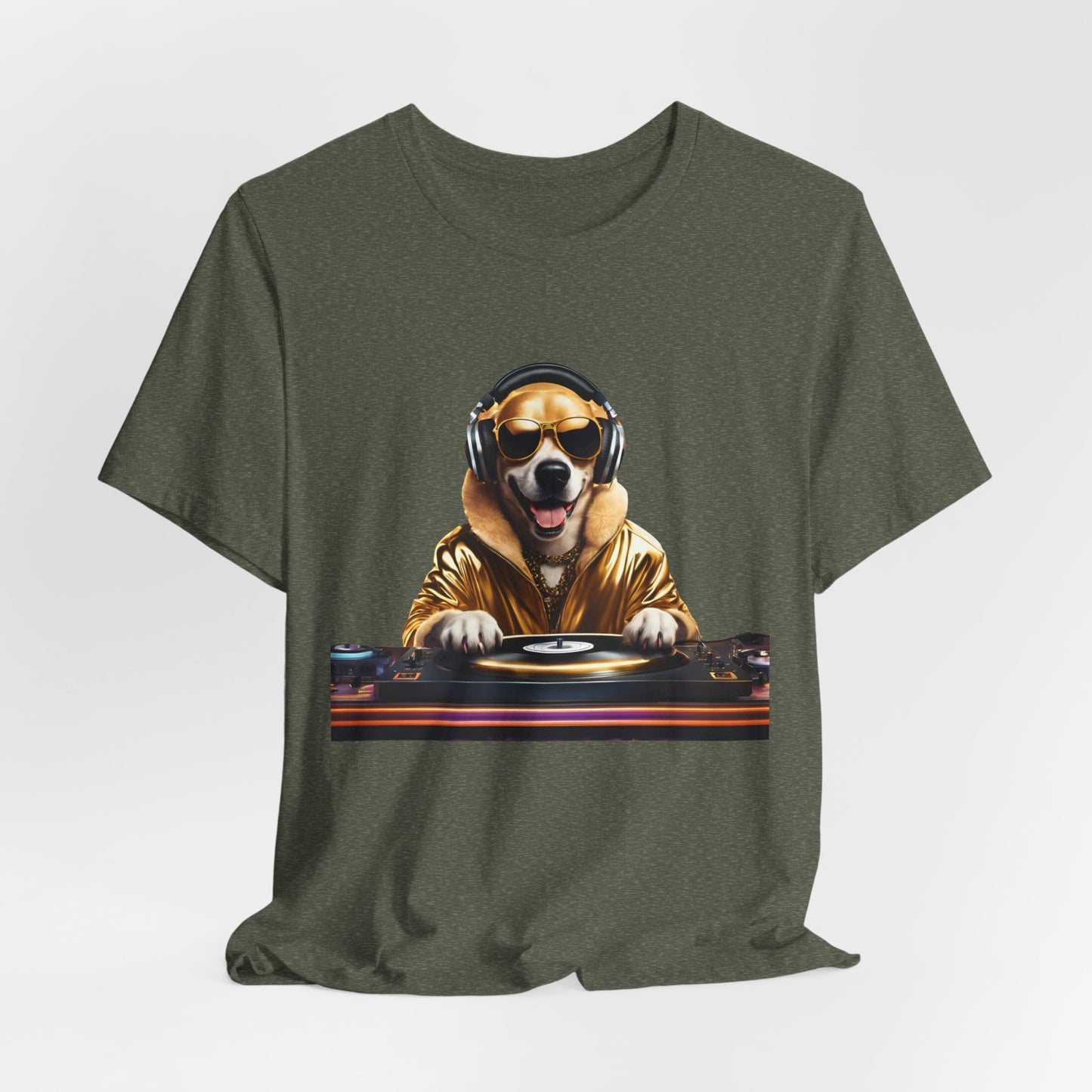Cool DJ Dog "Dawg" Festival - Unisex Jersey Short Sleeve Tee - for Pet Lovers