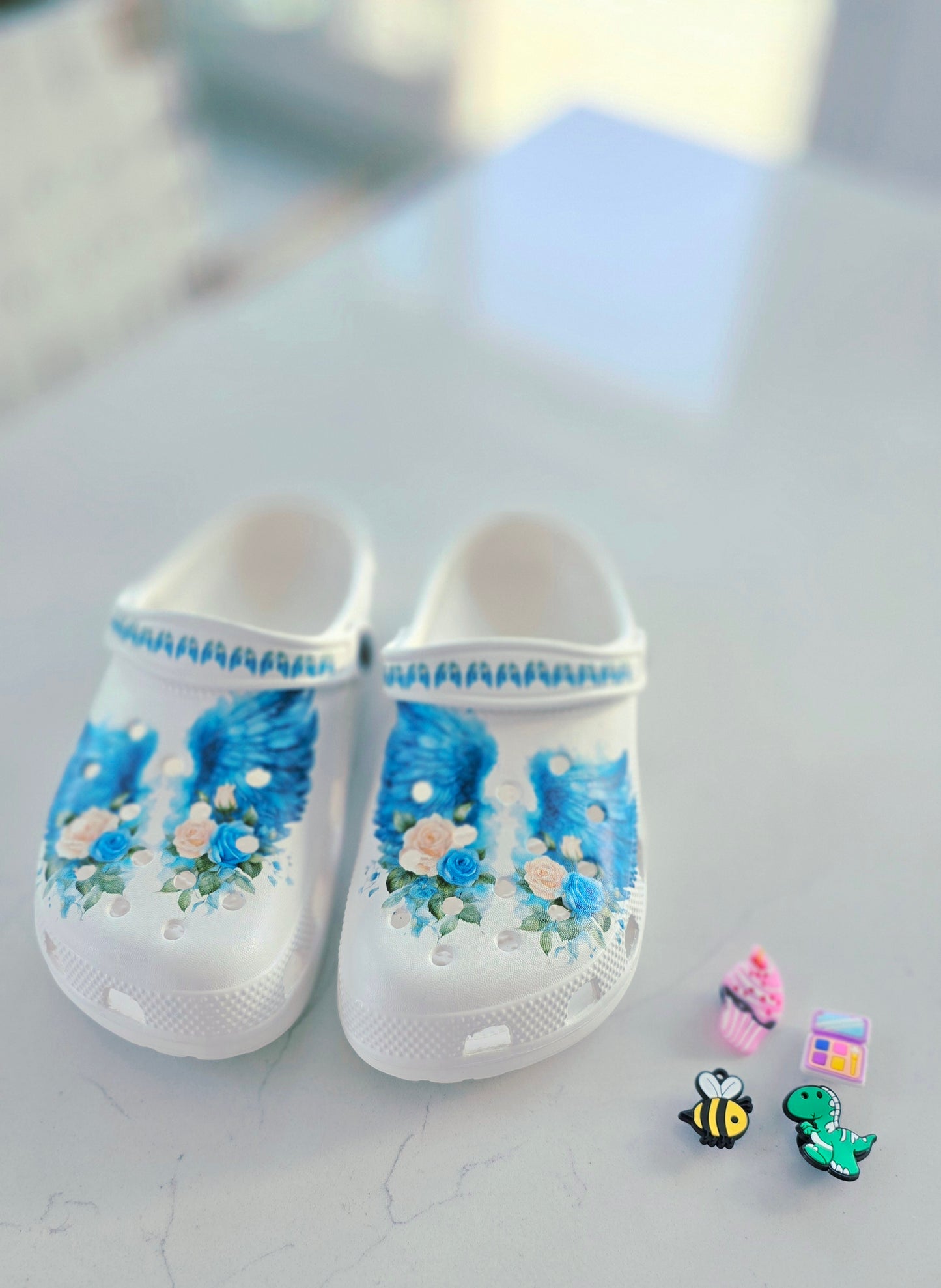 Angel Wings Festival Rubber Sliders – Lightweight EVA Comfort Sandals for Women & Men