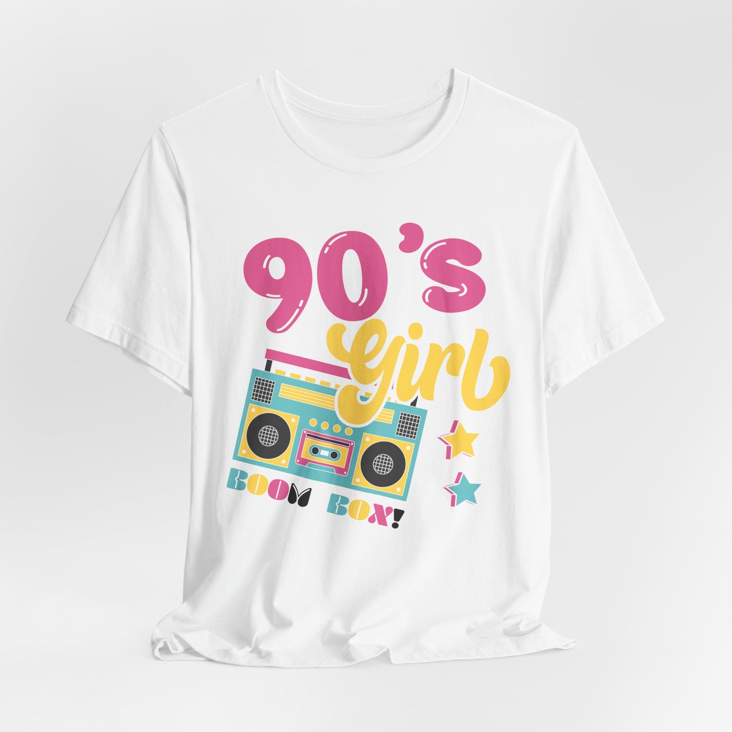 90's Girl Unisex Jersey Tee - Retro Boombox Design