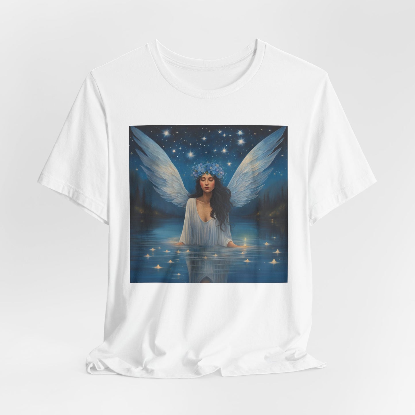 Celestial Angel Graphic Tee - Unisex Short Sleeve Shirt for Dreamers