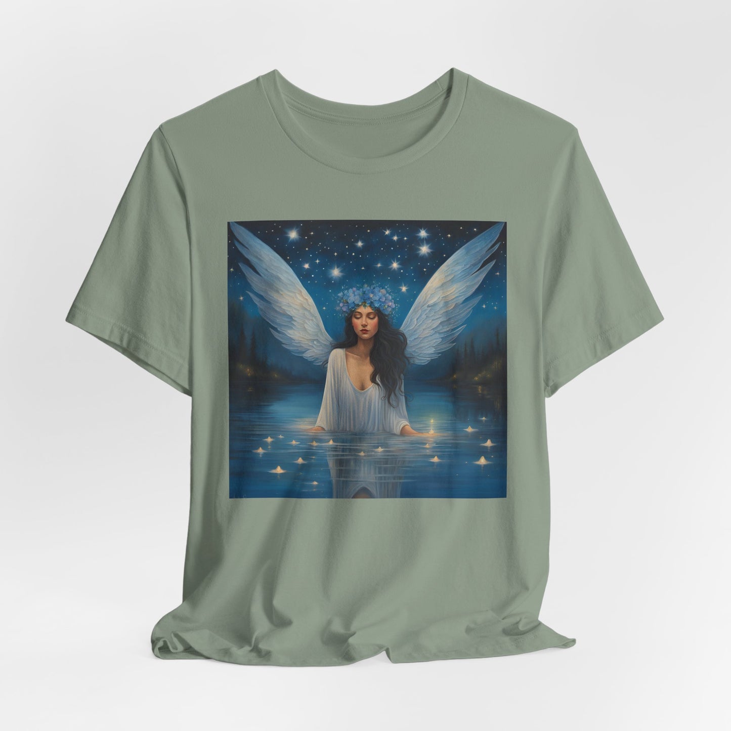 Celestial Angel Graphic Tee - Unisex Short Sleeve Shirt for Dreamers