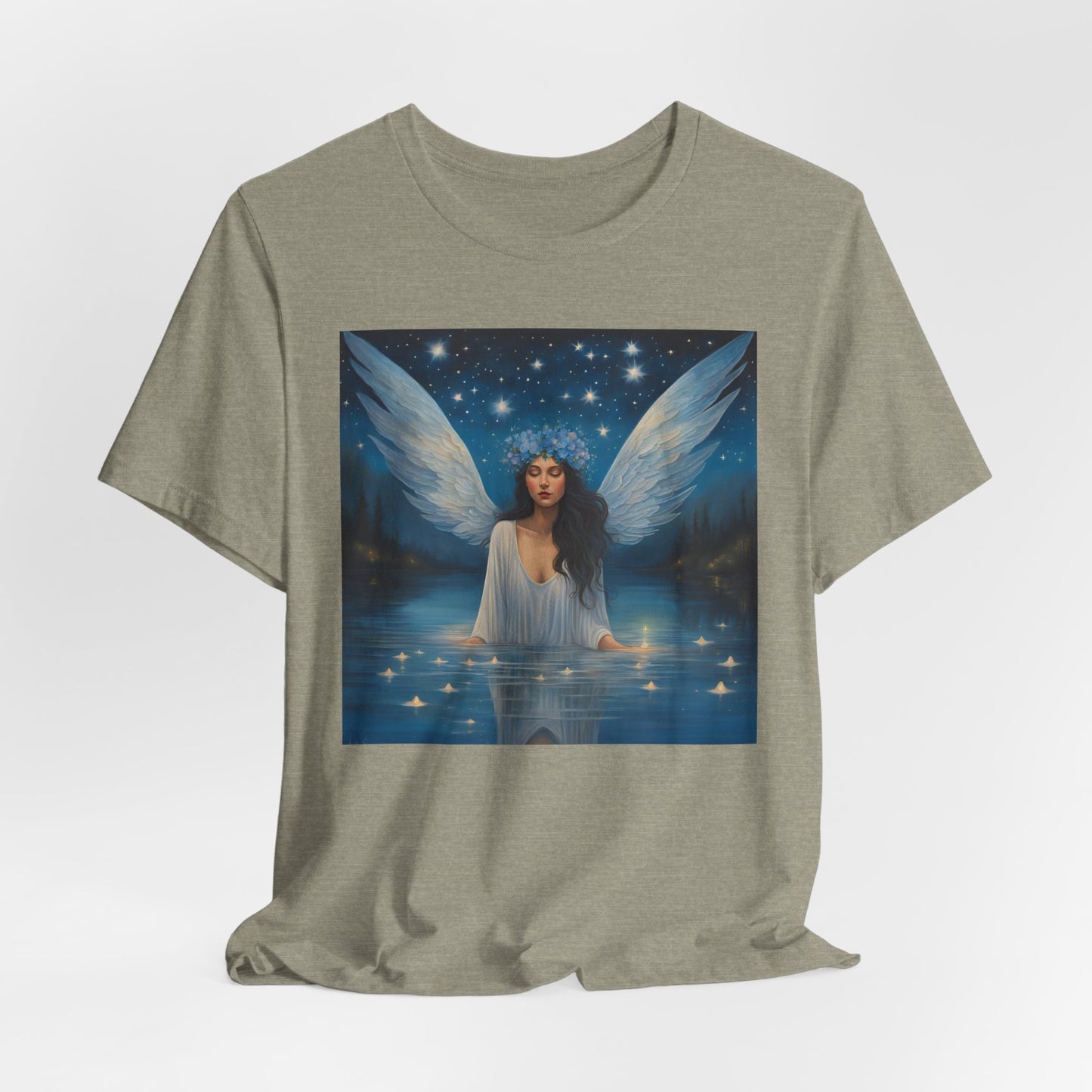 Celestial Angel Graphic Tee - Unisex Short Sleeve Shirt for Dreamers