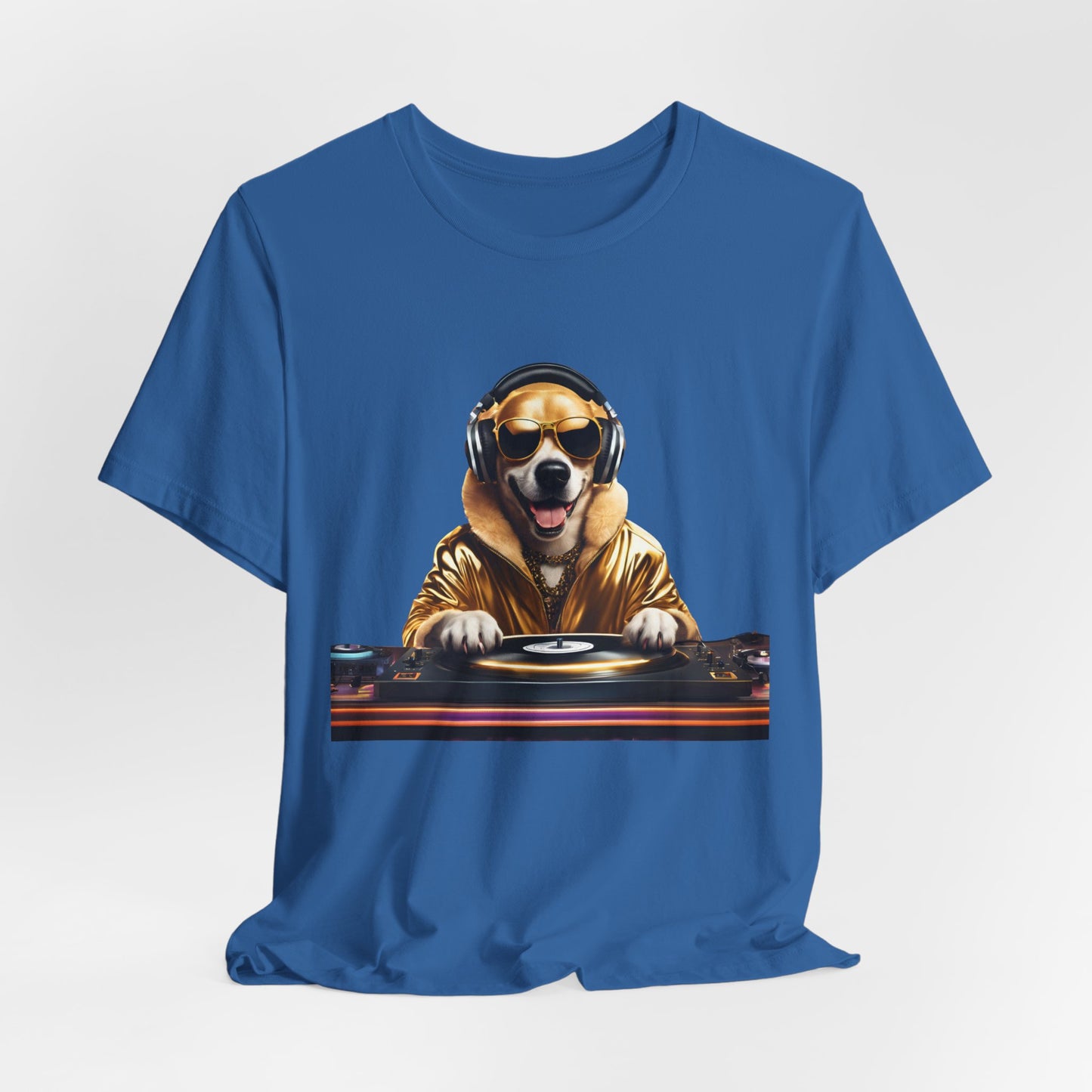 Cool DJ Dog "Dawg" Festival - Unisex Jersey Short Sleeve Tee - for Pet Lovers
