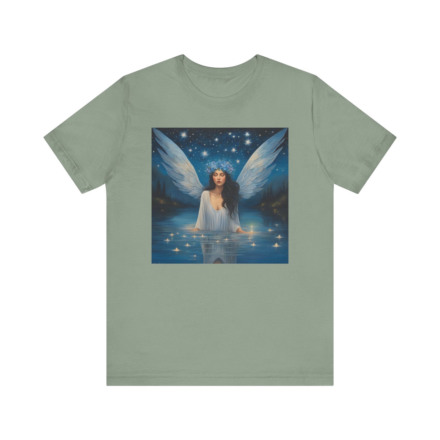 Celestial Angel Graphic Tee - Unisex Short Sleeve Shirt for Dreamers