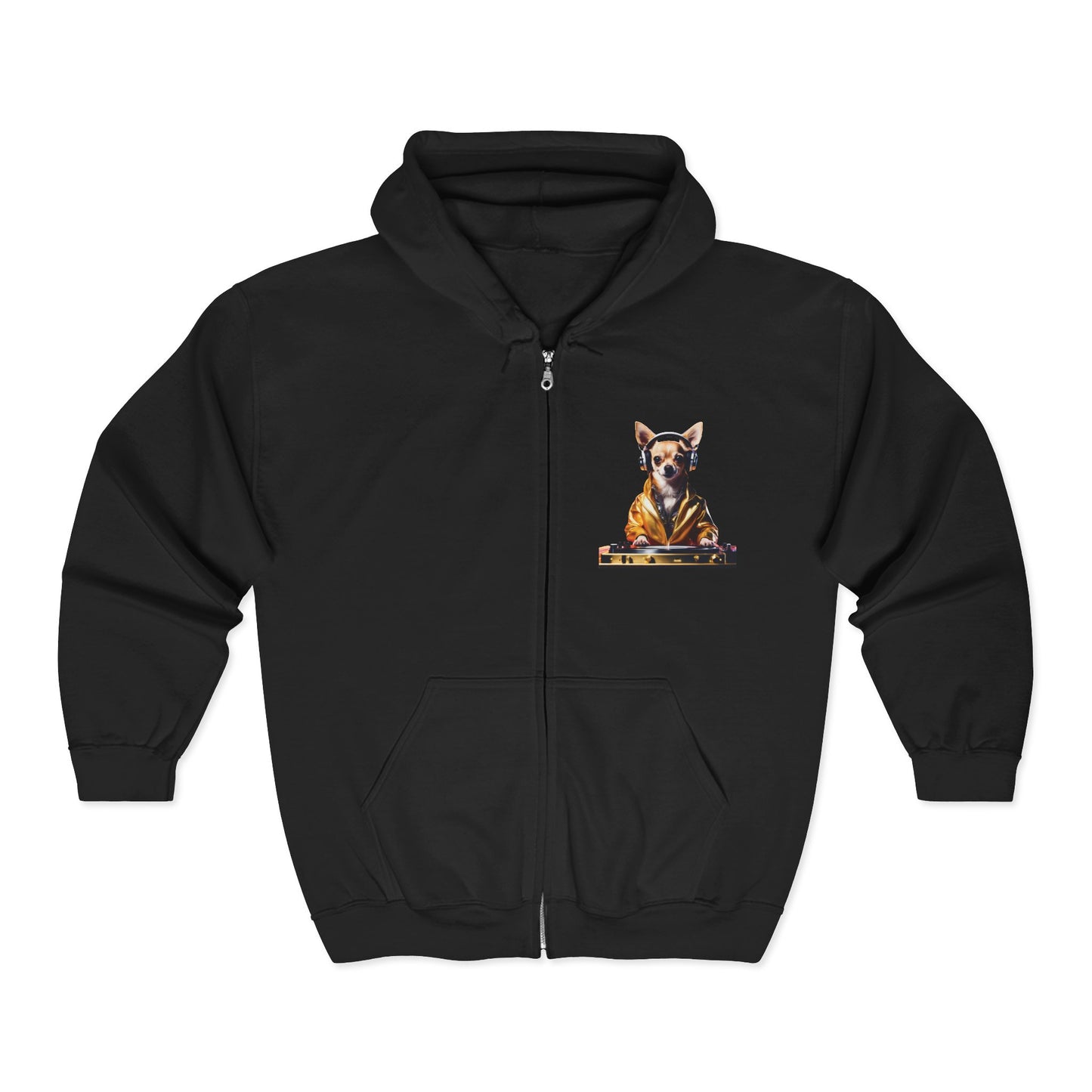 Chihuahua DJ Hoodie – DJ Dawg Streetwear for Music & Dog Lovers