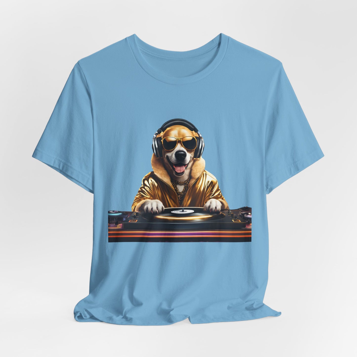Cool DJ Dog "Dawg" Festival - Unisex Jersey Short Sleeve Tee - for Pet Lovers