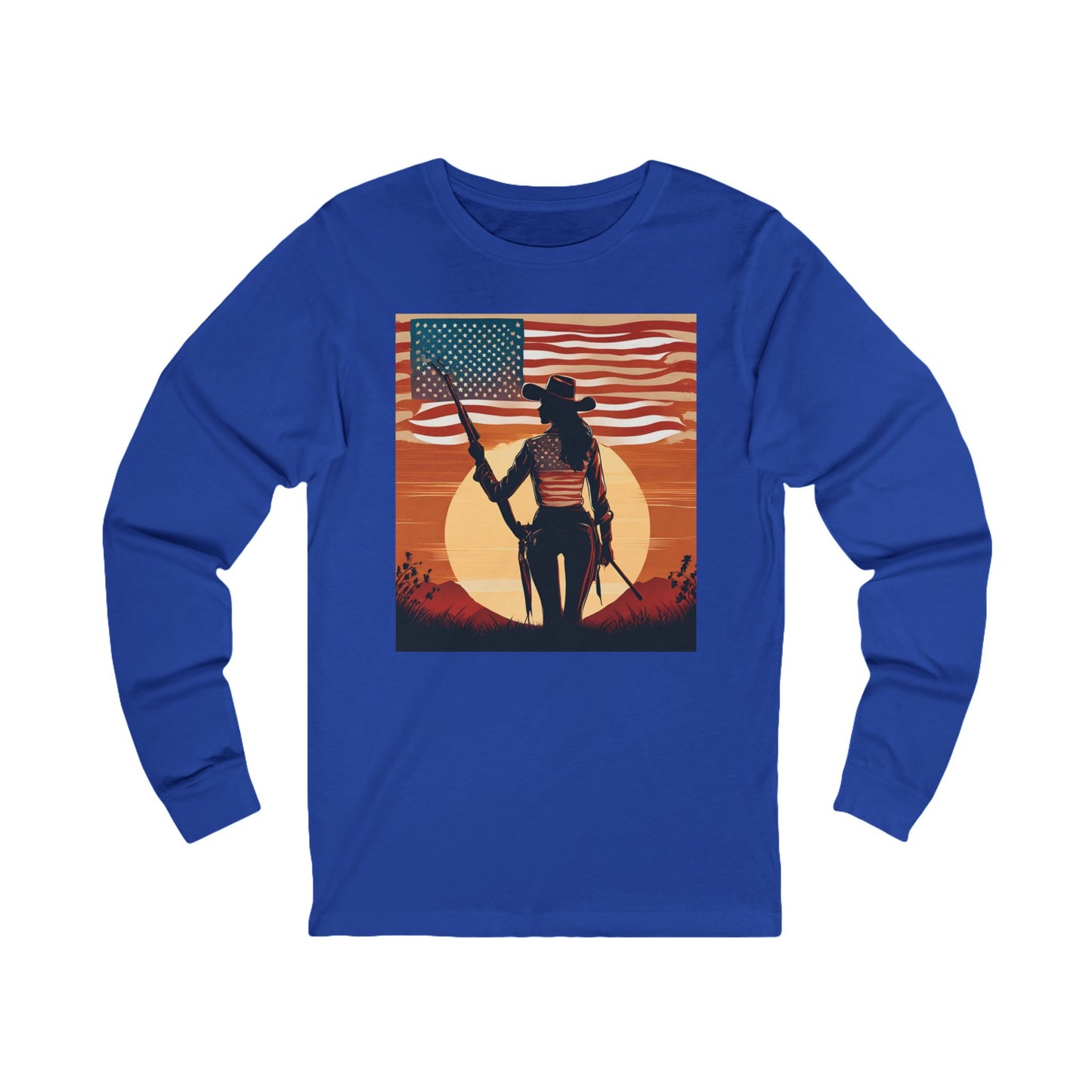 Patriotic Long Sleeve Tee - Celebrating Freedom and Independence