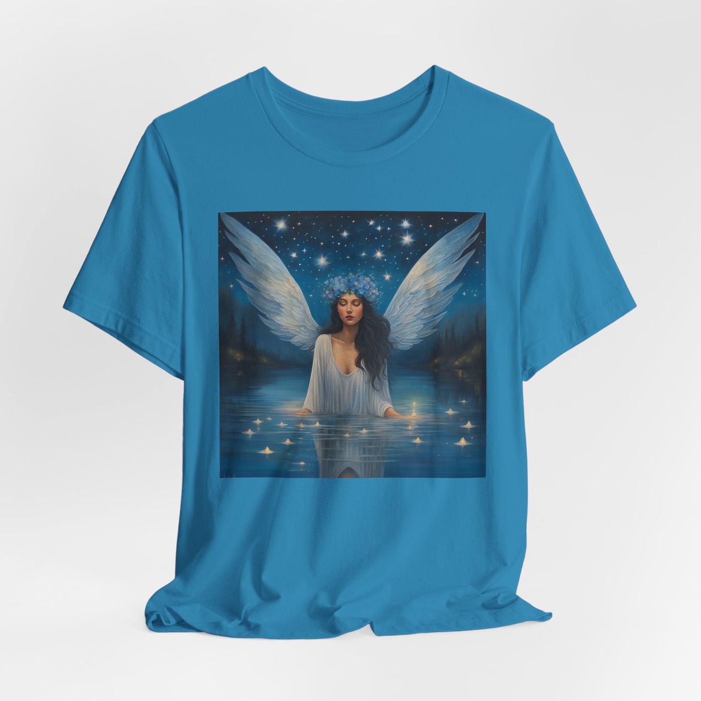 Celestial Angel Graphic Tee - Unisex Short Sleeve Shirt for Dreamers