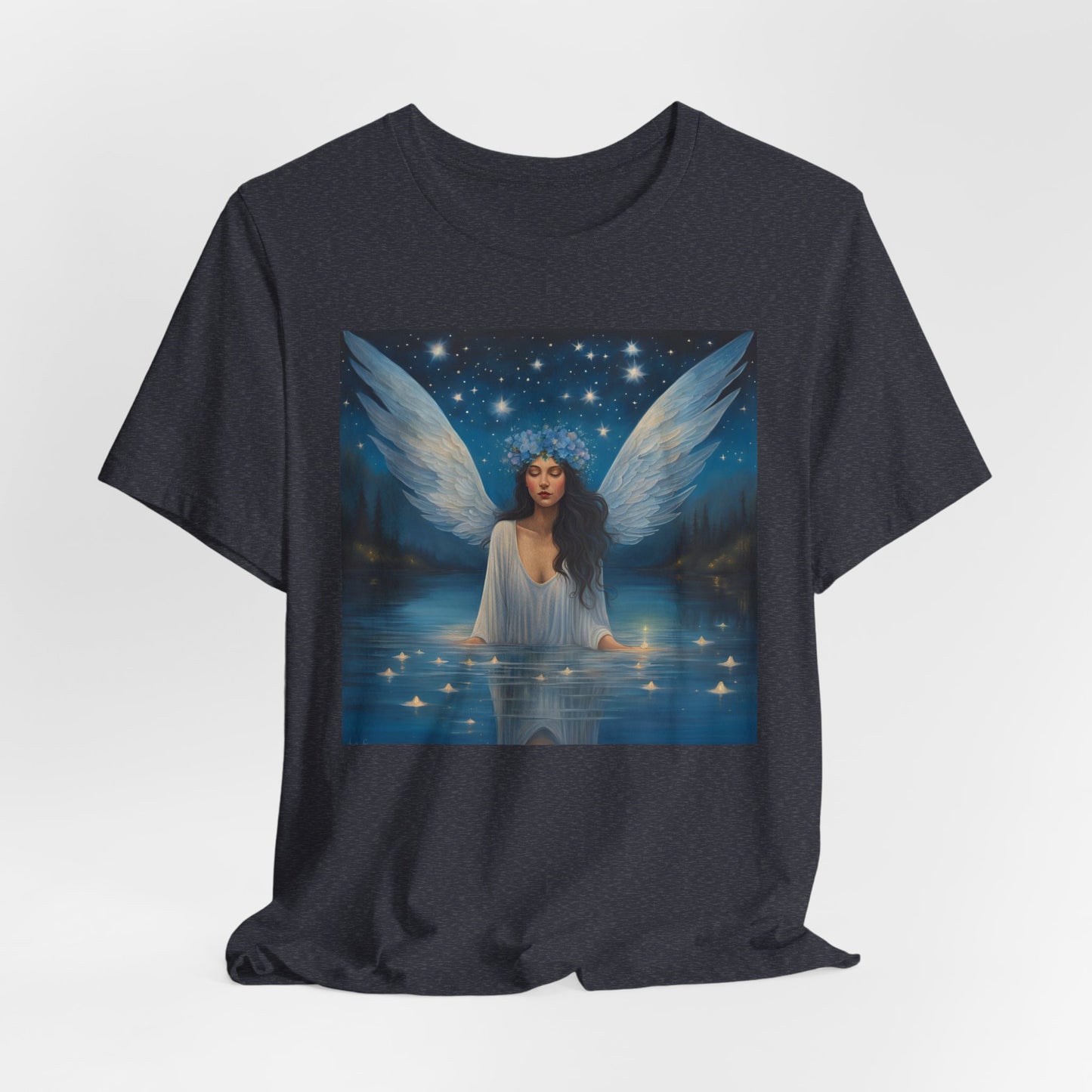 Celestial Angel Graphic Tee - Unisex Short Sleeve Shirt for Dreamers
