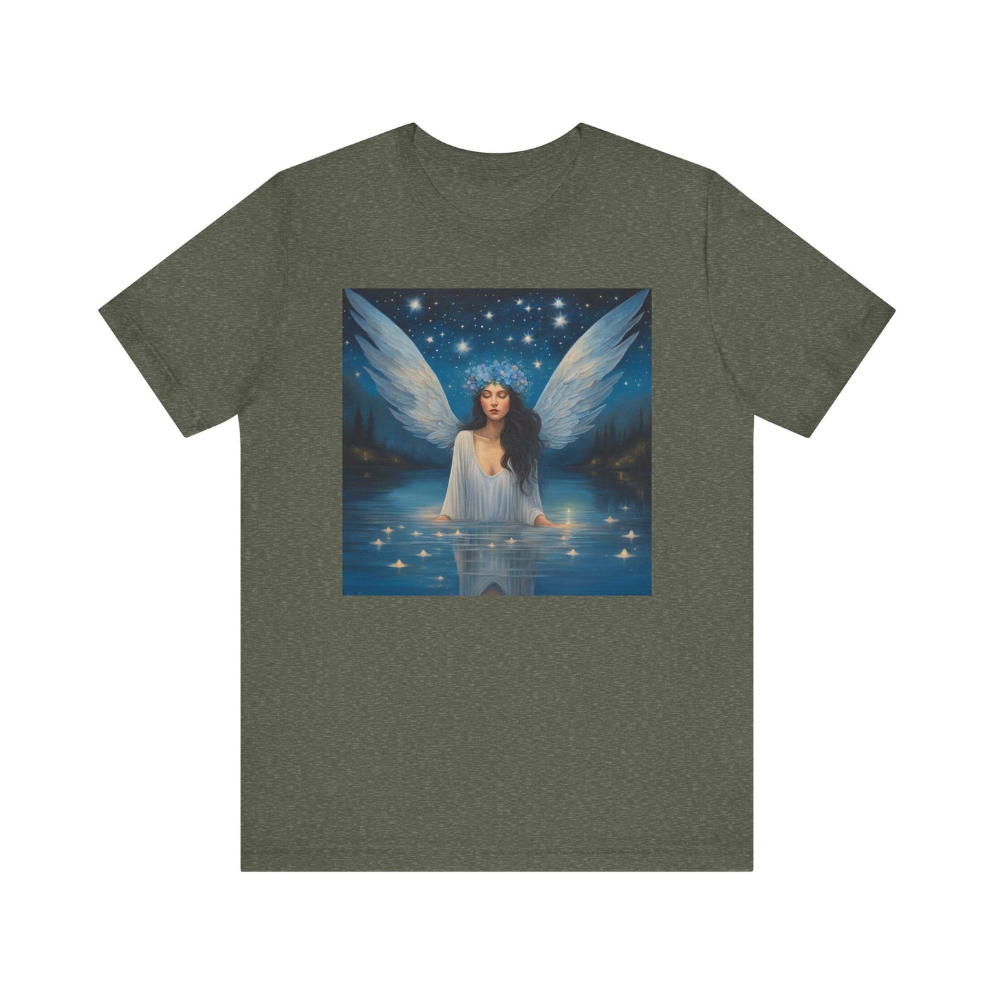Celestial Angel Graphic Tee - Unisex Short Sleeve Shirt for Dreamers