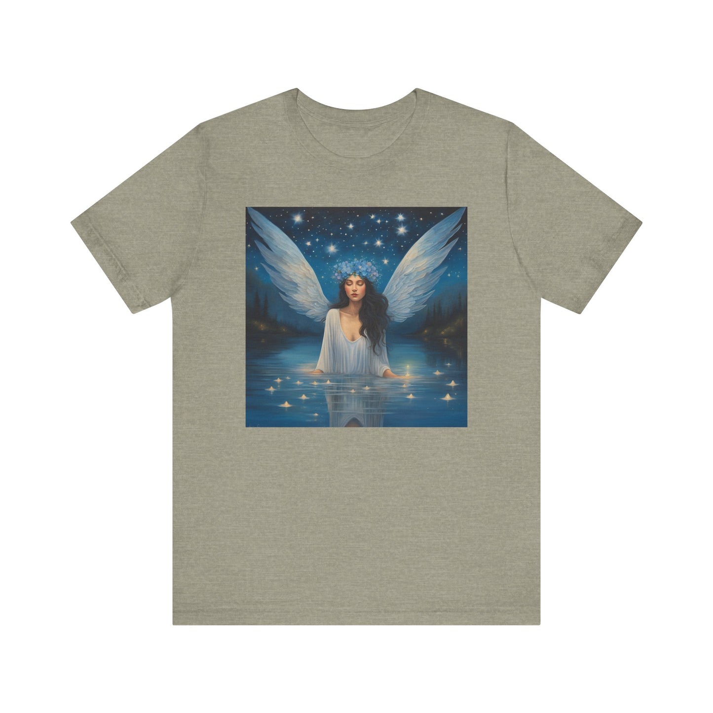Celestial Angel Graphic Tee - Unisex Short Sleeve Shirt for Dreamers