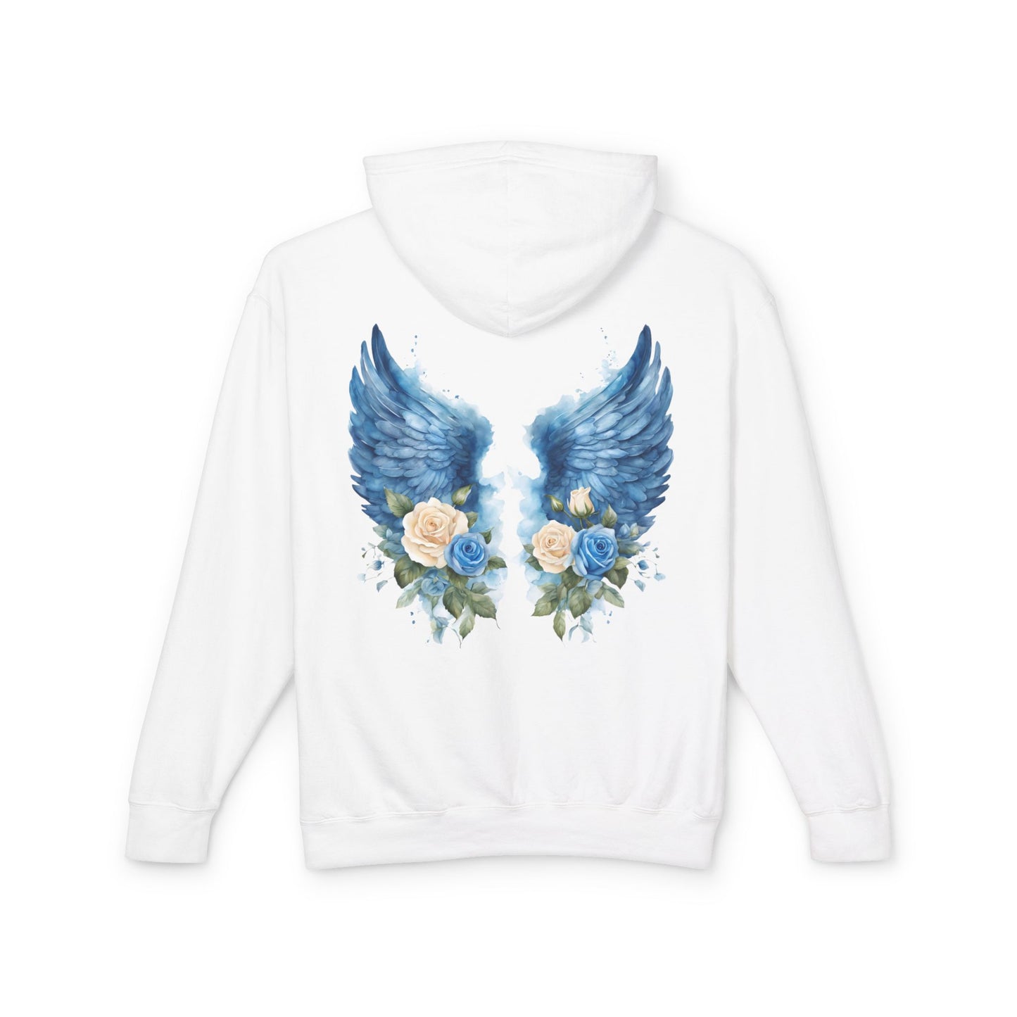 Angel Wings Floral Unisex Lightweight Hooded Sweatshirt