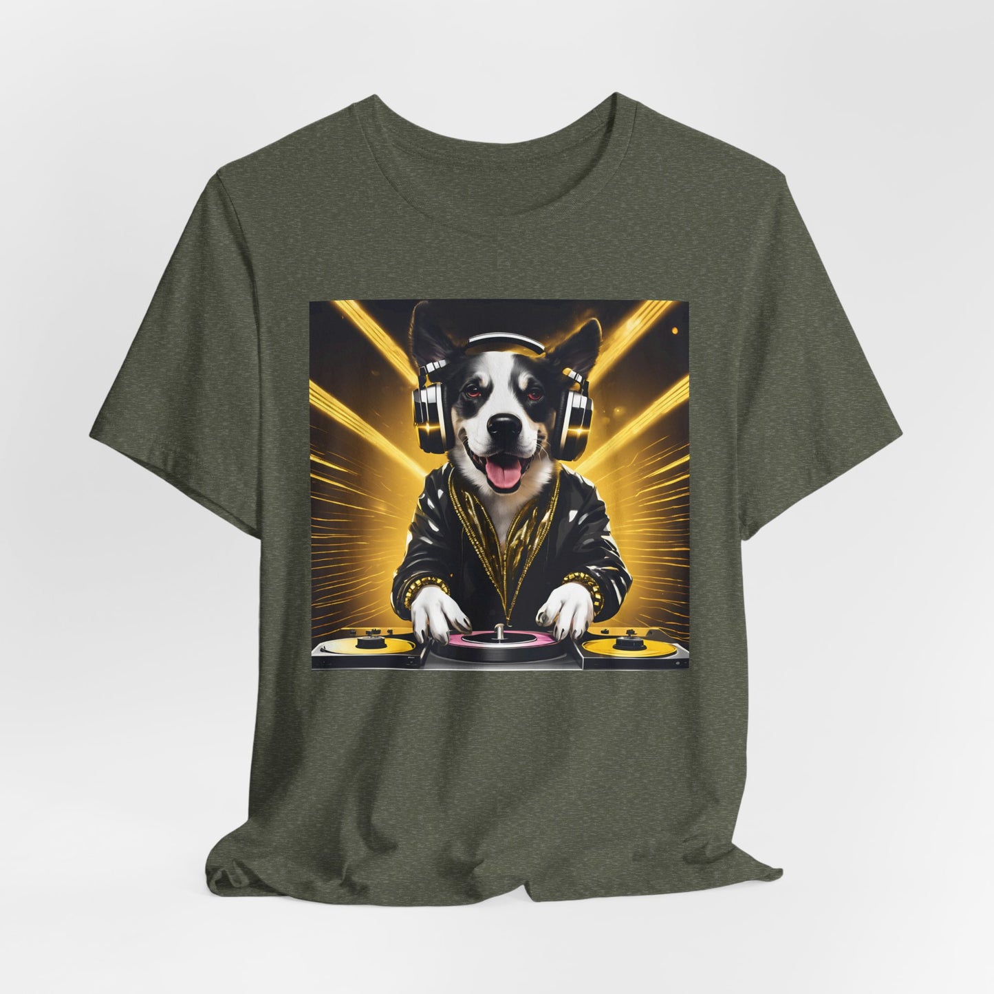 DJ Dawg- Festival - Unisex Short Sleeve Tee - Fun Pet Lover Graphic Tee