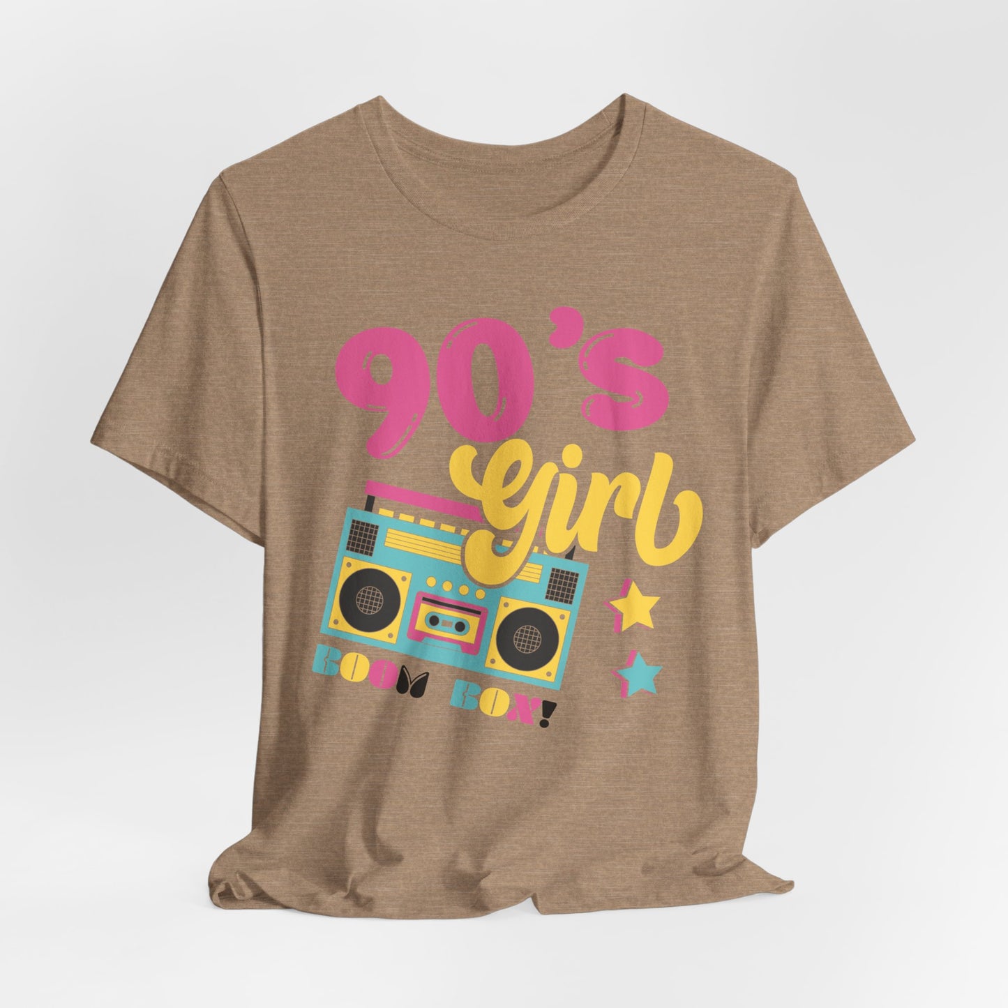 90's Girl Unisex Jersey Tee - Retro Boombox Design