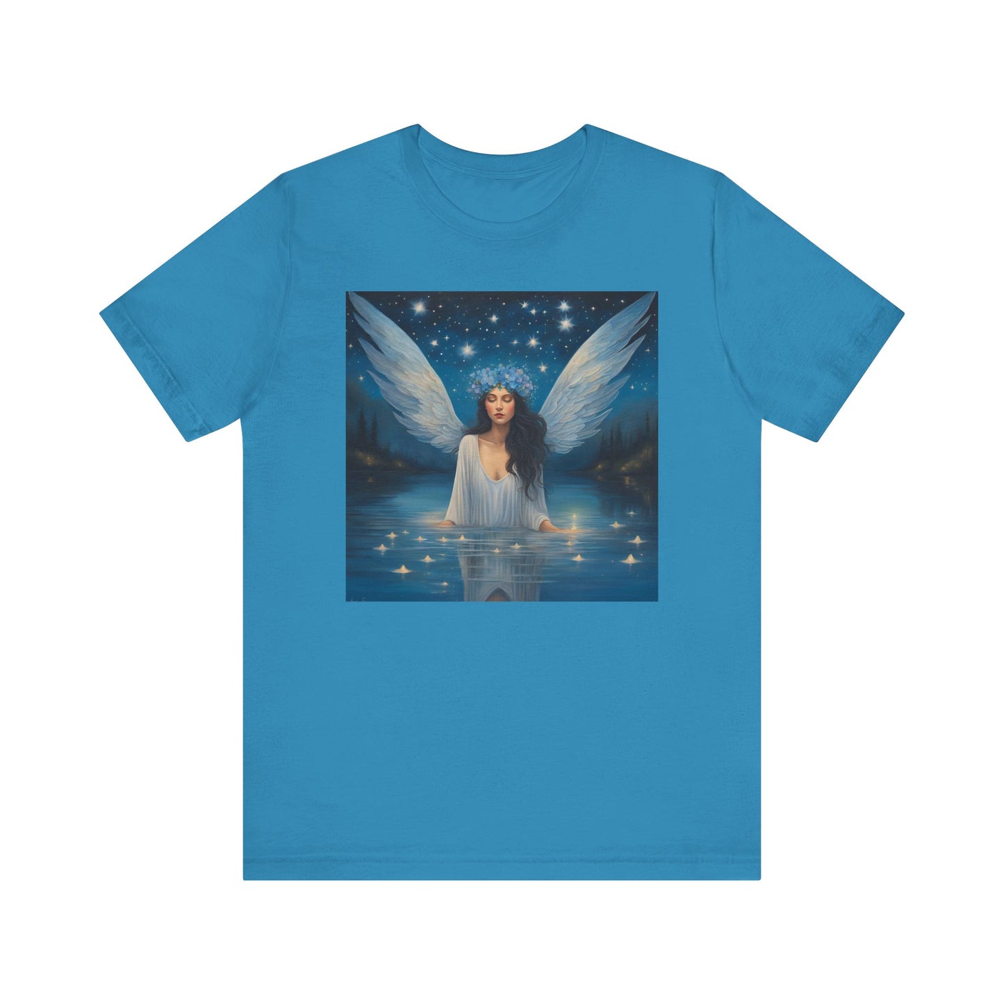 Celestial Angel Graphic Tee - Unisex Short Sleeve Shirt for Dreamers