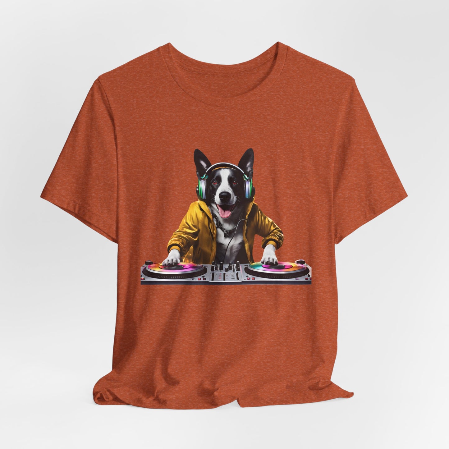 Cool DJ Dawg - Festival - Unisex Short Sleeve Tee - Fun Graphic T-Shirt for Pet Lovers