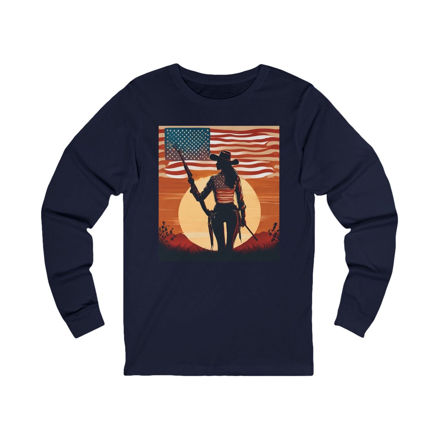 Patriotic Long Sleeve Tee - Celebrating Freedom and Independence