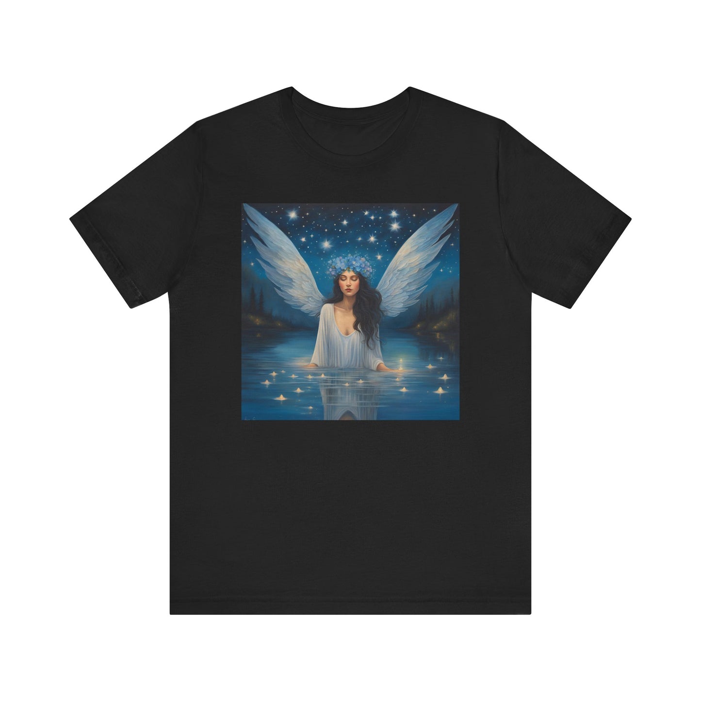 Celestial Angel Graphic Tee - Unisex Short Sleeve Shirt for Dreamers
