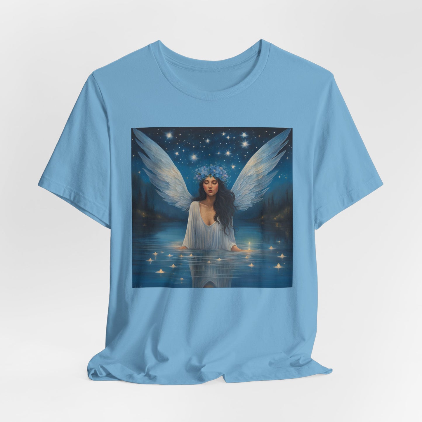 Celestial Angel Graphic Tee - Unisex Short Sleeve Shirt for Dreamers