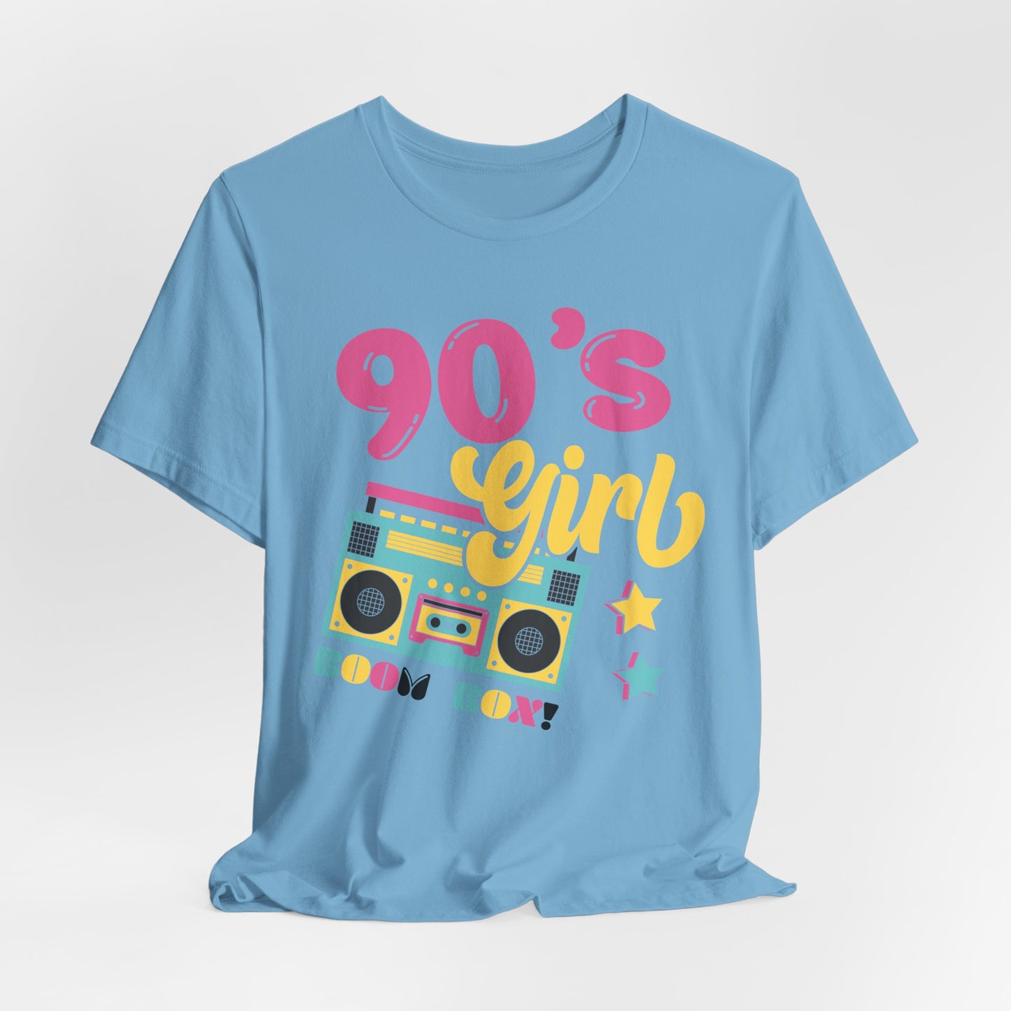 90's Girl Unisex Jersey Tee - Retro Boombox Design