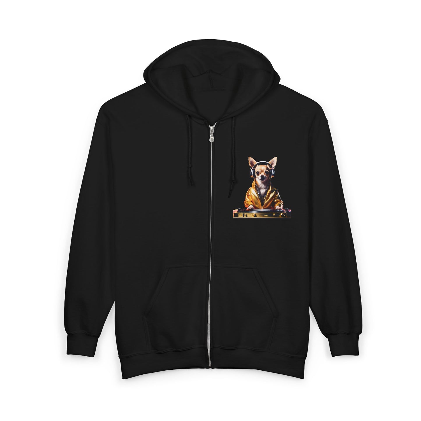 Chihuahua DJ Hoodie – DJ Dawg Streetwear for Music & Dog Lovers