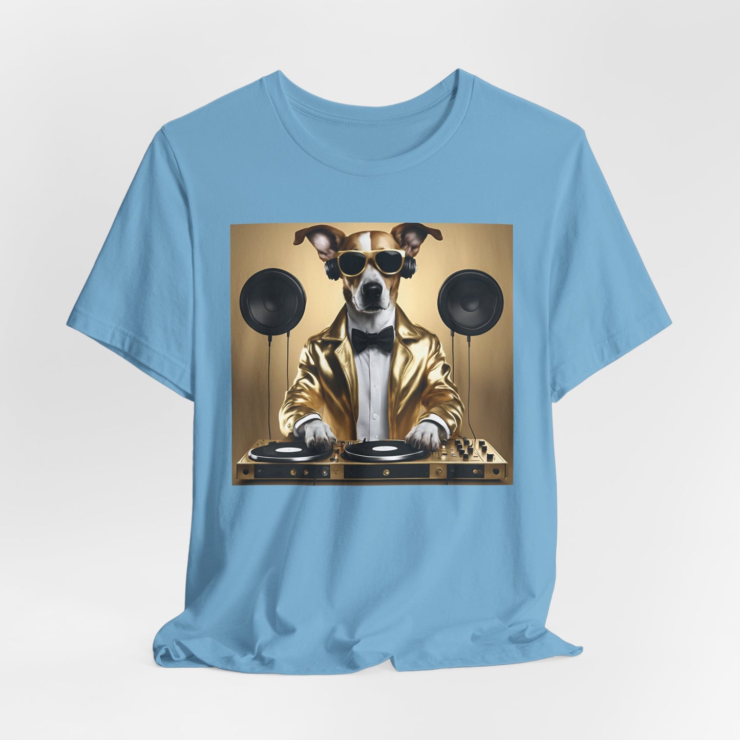 DJ Dawg - Festival - Dog Lover Unisex Jersey Short Sleeve Tee - Fun Music Lover T-Shirt