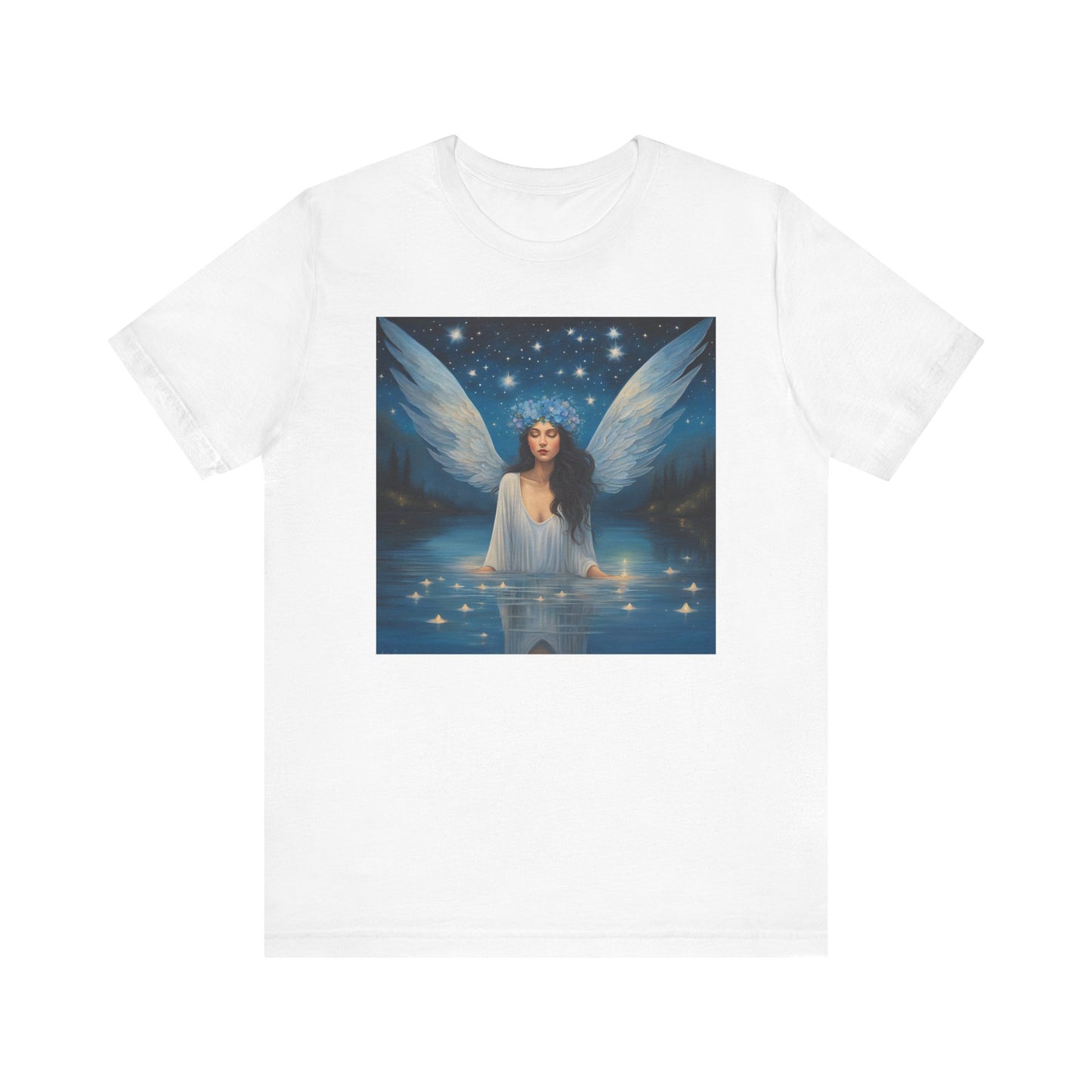 Celestial Angel Graphic Tee - Unisex Short Sleeve Shirt for Dreamers