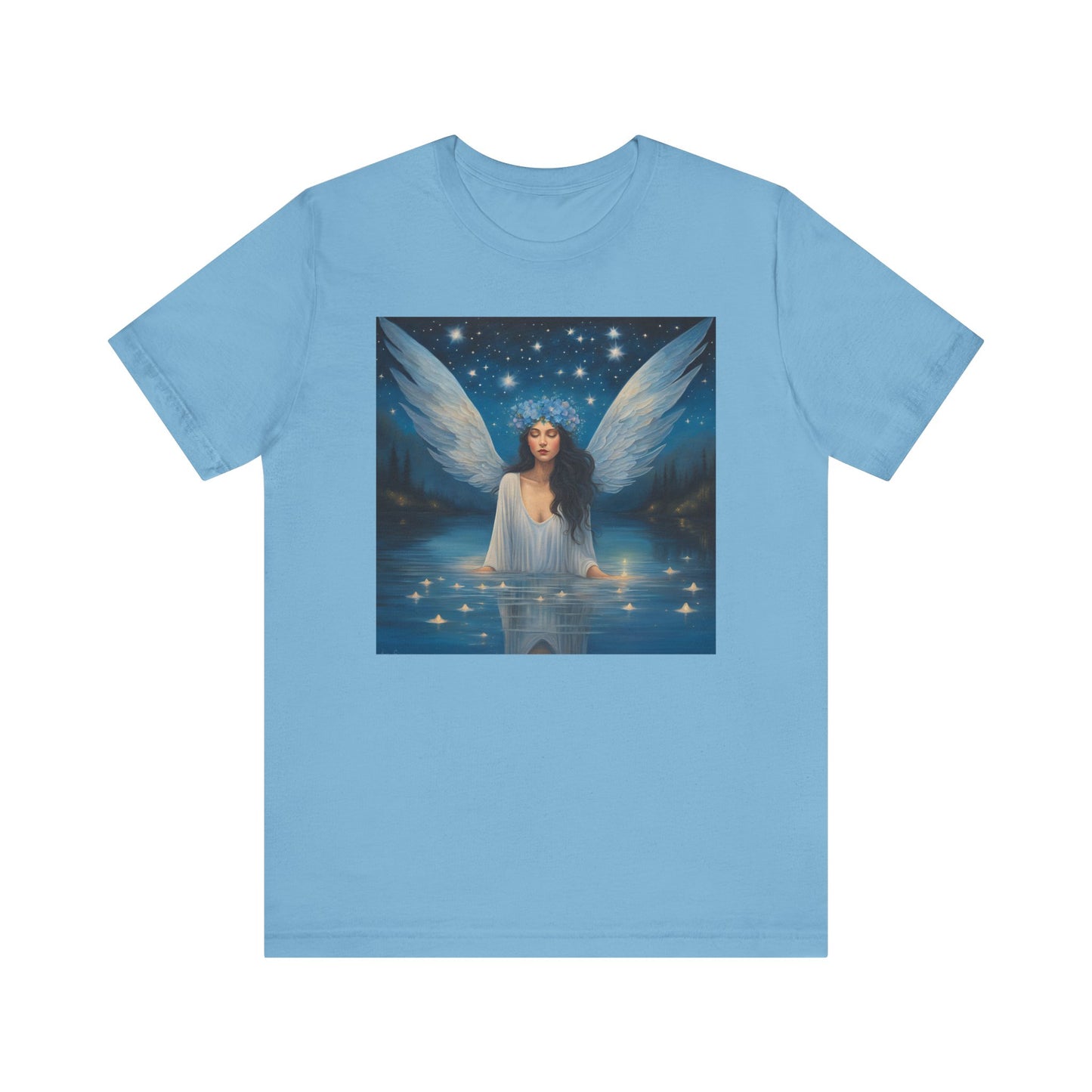 Celestial Angel Graphic Tee - Unisex Short Sleeve Shirt for Dreamers