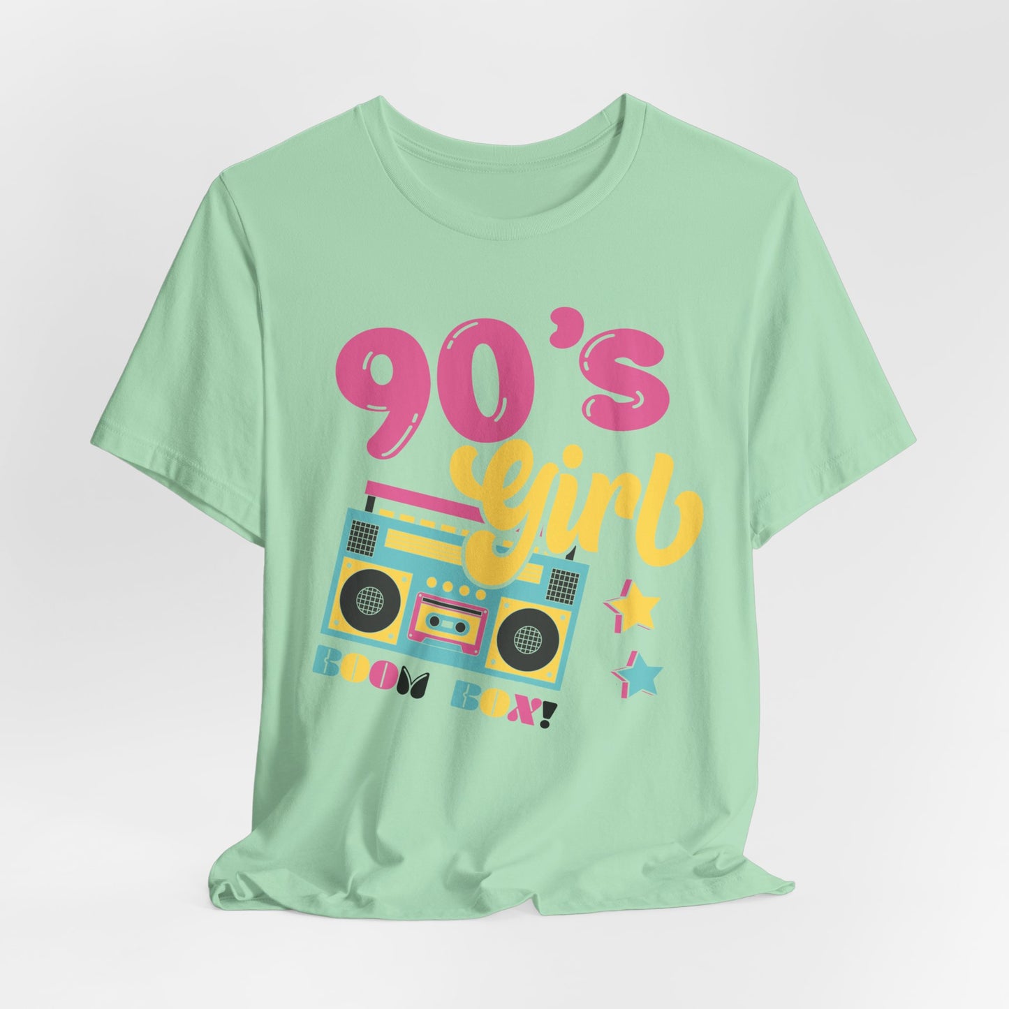 90's Girl Unisex Jersey Tee - Retro Boombox Design