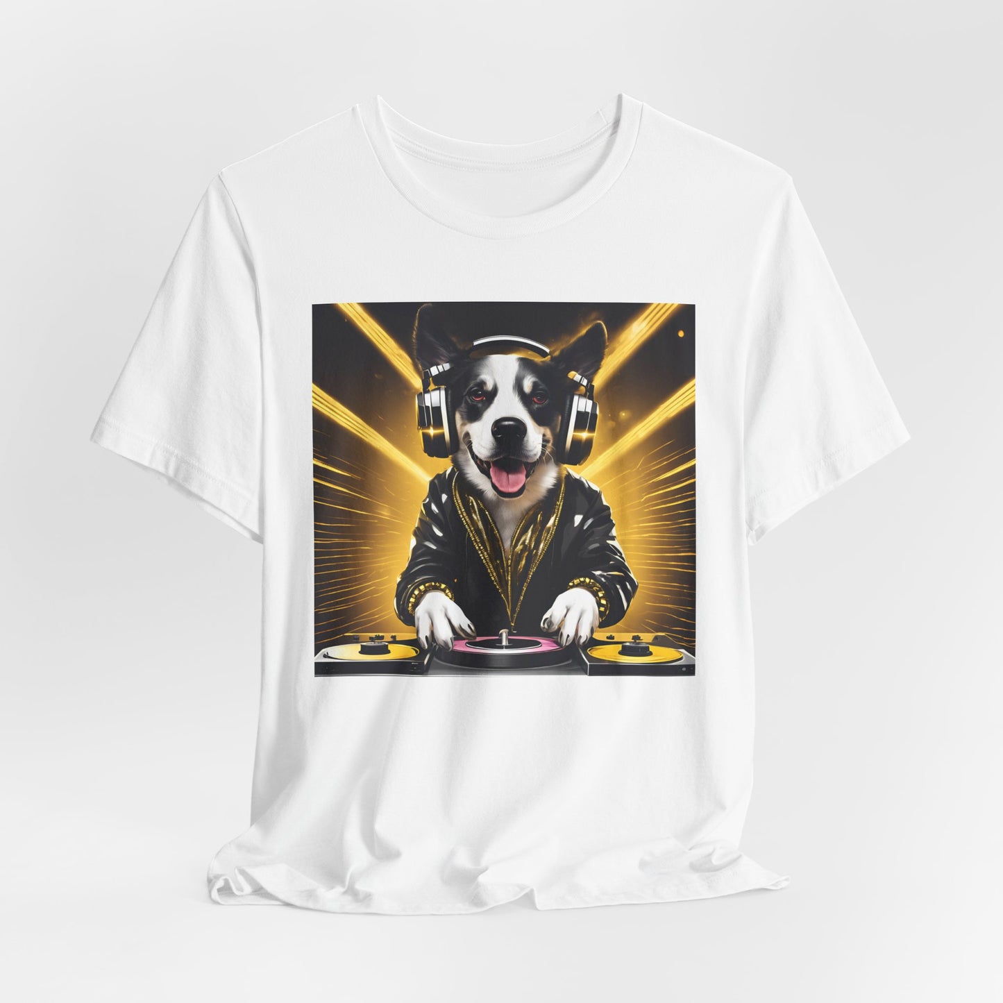 DJ Dawg- Festival - Unisex Short Sleeve Tee - Fun Pet Lover Graphic Tee