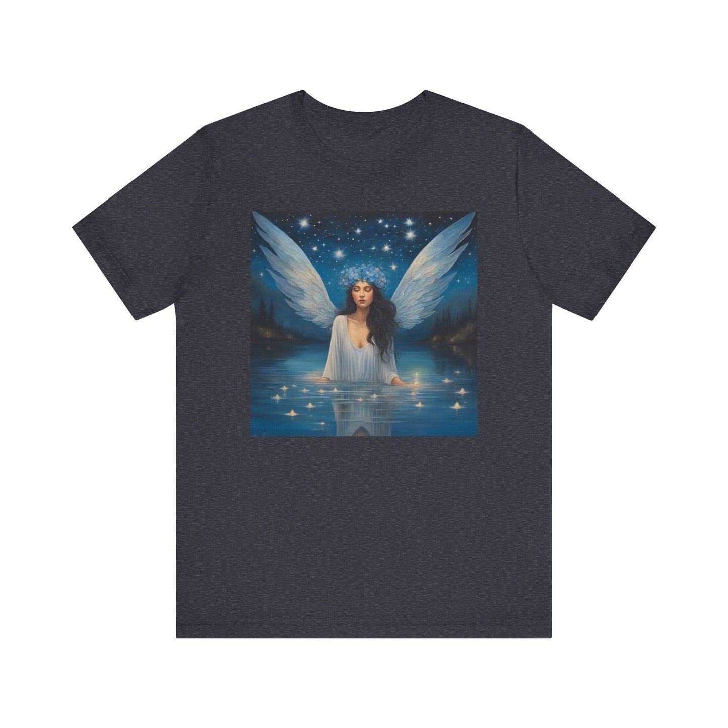 Celestial Angel Graphic Tee - Unisex Short Sleeve Shirt for Dreamers