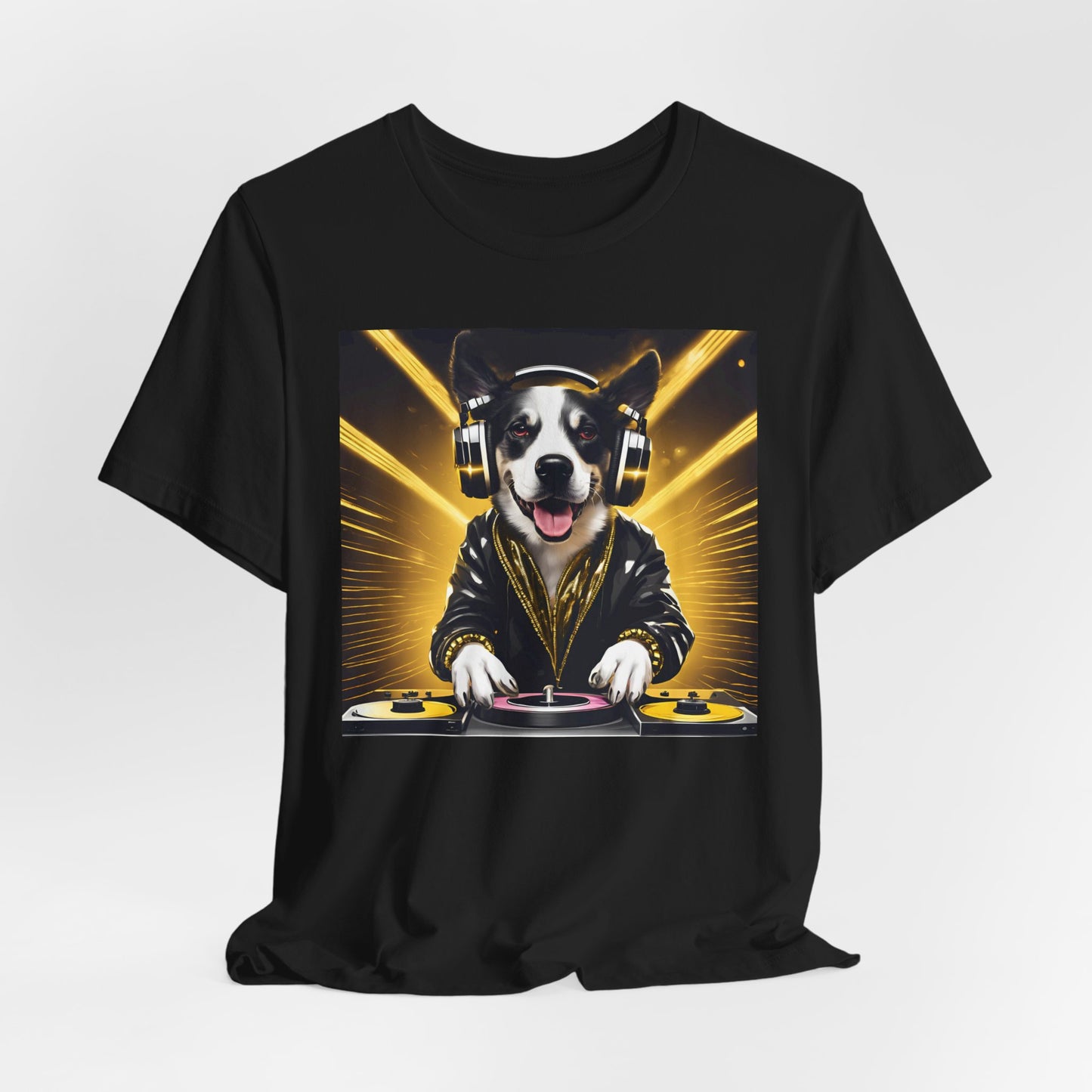 DJ Dawg- Festival - Unisex Short Sleeve Tee - Fun Pet Lover Graphic Tee