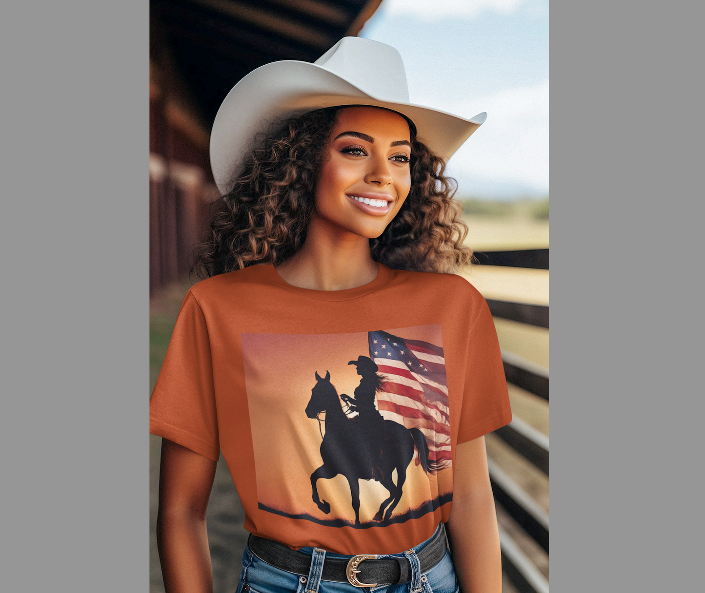 Patriotic Cowgirl Graphic Tee