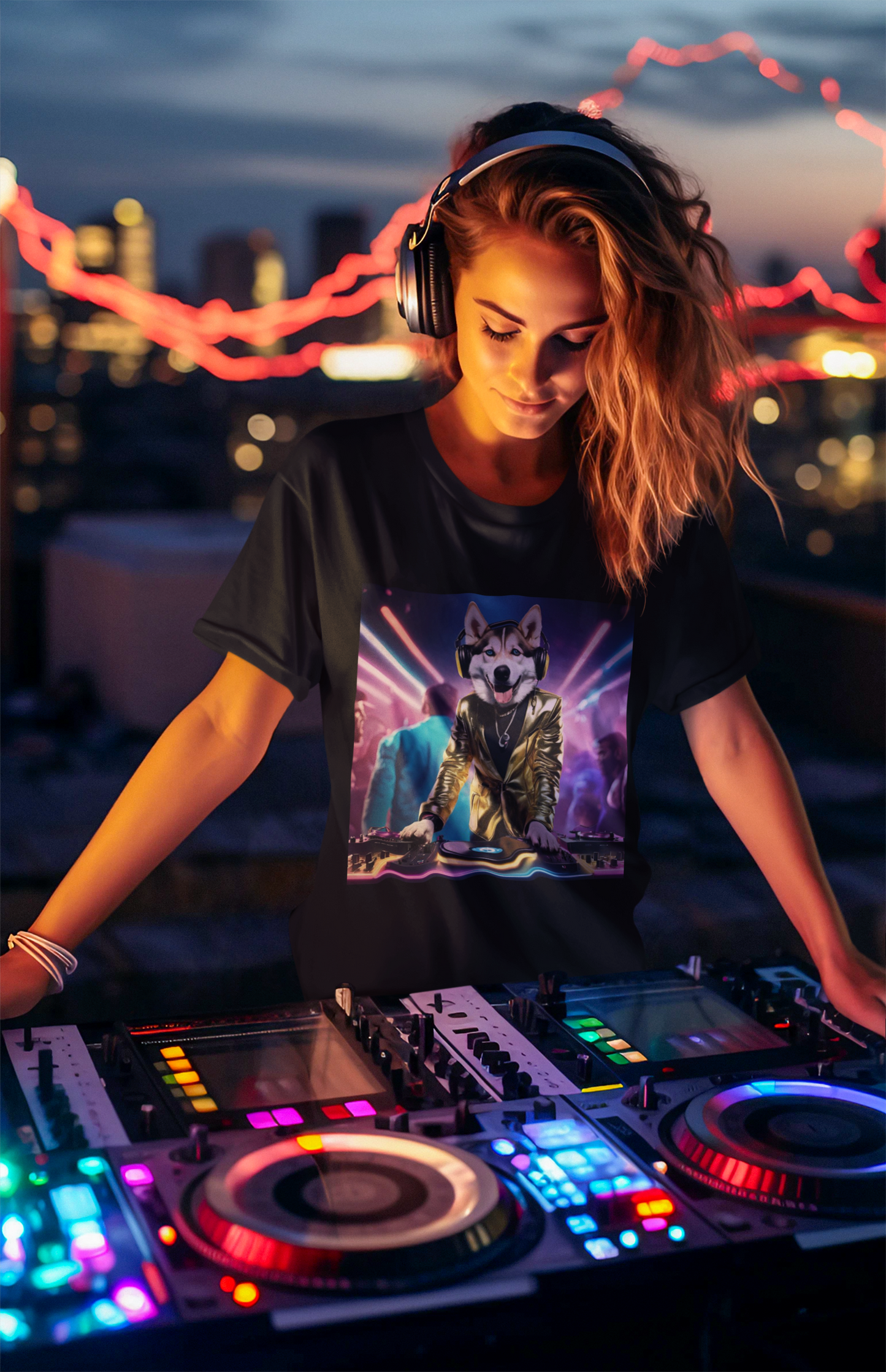 DJ Dawg - Festival - Unisex Short Sleeve Tee - Party Animal Vibes