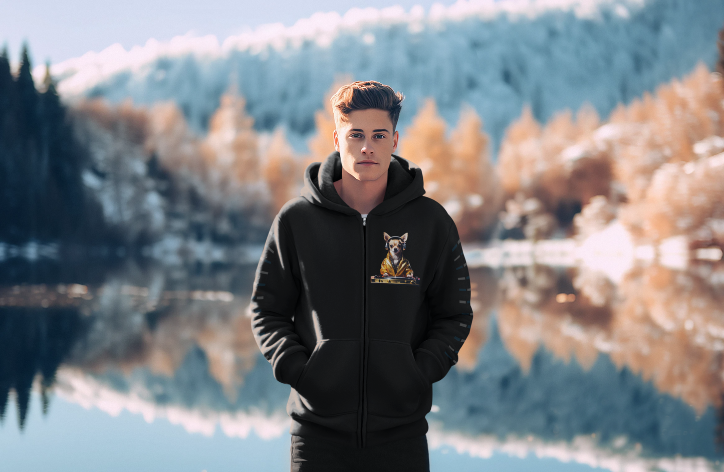 Chihuahua DJ Hoodie – DJ Dawg Streetwear for Music & Dog Lovers