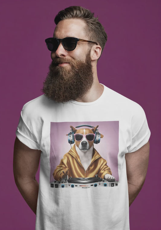 DJ Dawg Festival Unisex Short Sleeve Tee - Fun Pet Lover's T-Shirt