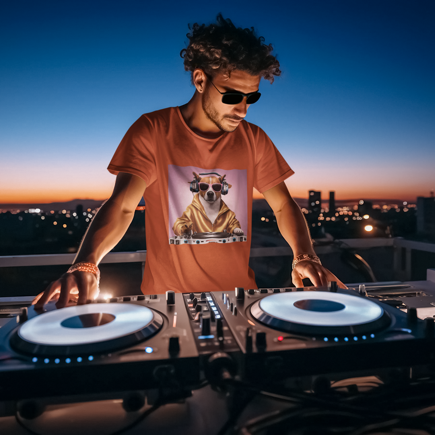 DJ Dawg Festival Unisex Short Sleeve Tee - Fun Pet Lover's T-Shirt