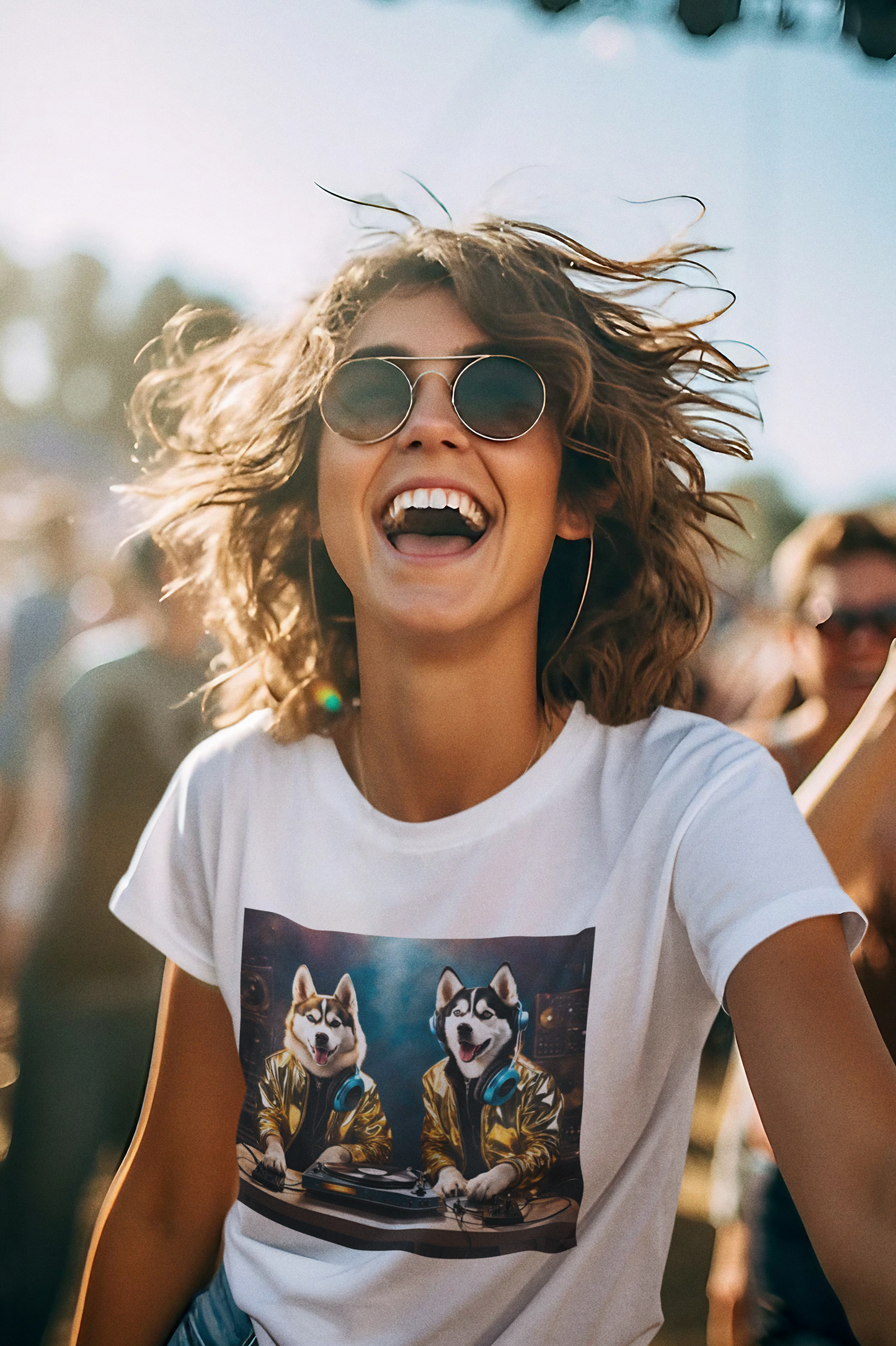 DJ Dawgs- Festival - Unisex Tee - Fun & Quirky Dog Lovers Shirt