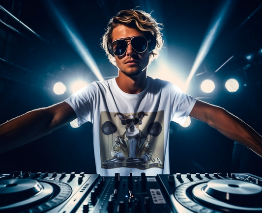 DJ Dawg - Festival - Dog Lover Unisex Jersey Short Sleeve Tee - Fun Music Lover T-Shirt