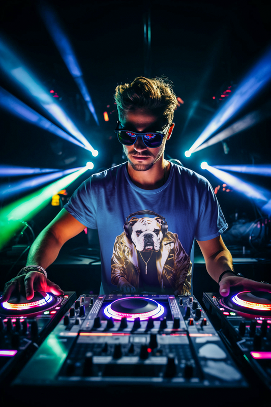 DJ Bulldog - Festival - Unisex Jersey Tee - Music Lover Graphic Shirt