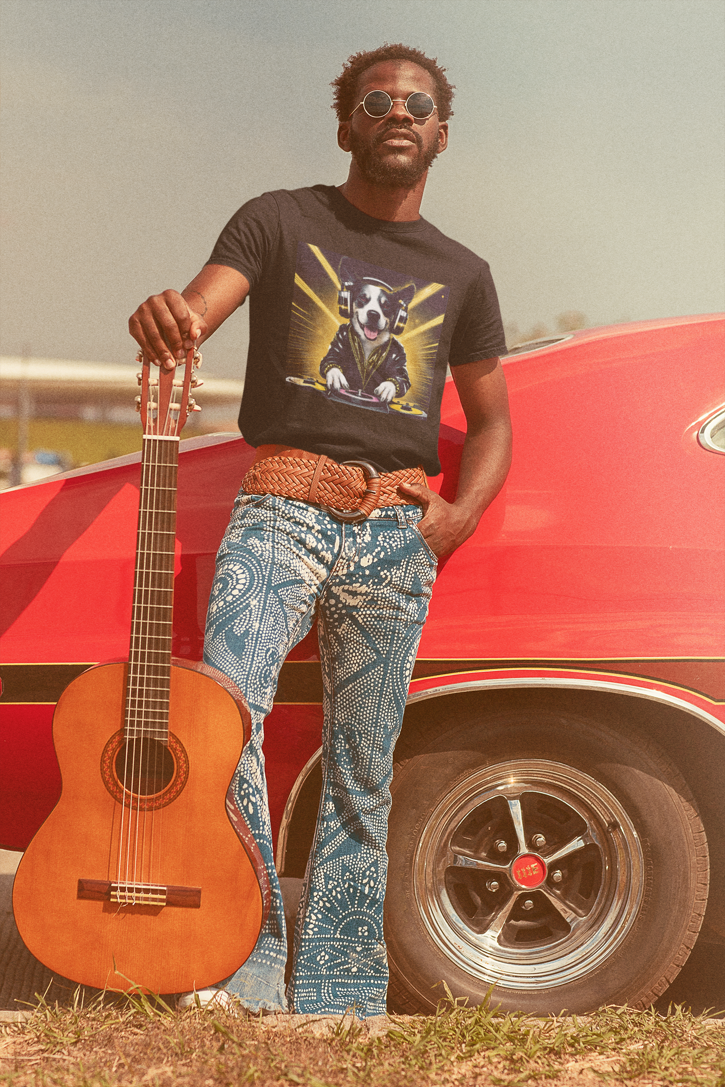 DJ Dawg- Festival - Unisex Short Sleeve Tee - Fun Pet Lover Graphic Tee