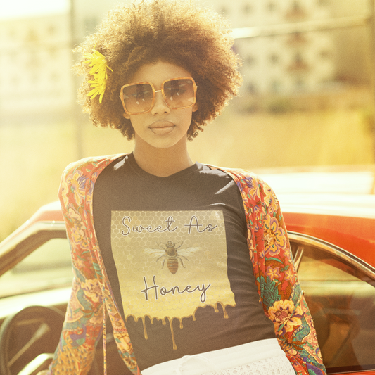 Sweet As Honey Unisex Jersey Tee - Cute Bee Graphic Shirt
