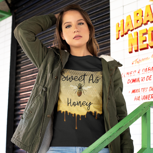 Sweet As Honey Unisex Jersey Tee - Buzzing Bee Design