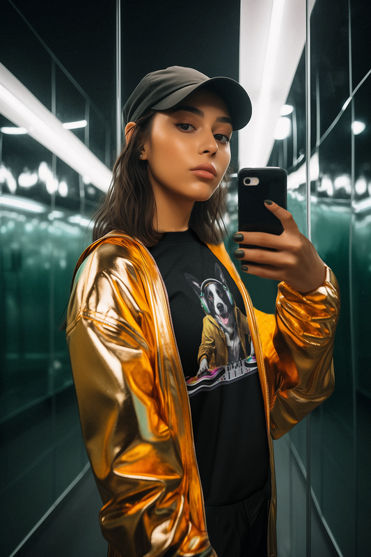 Cool DJ Dawg - Festival - Unisex Short Sleeve Tee - Fun Graphic T-Shirt for Pet Lovers