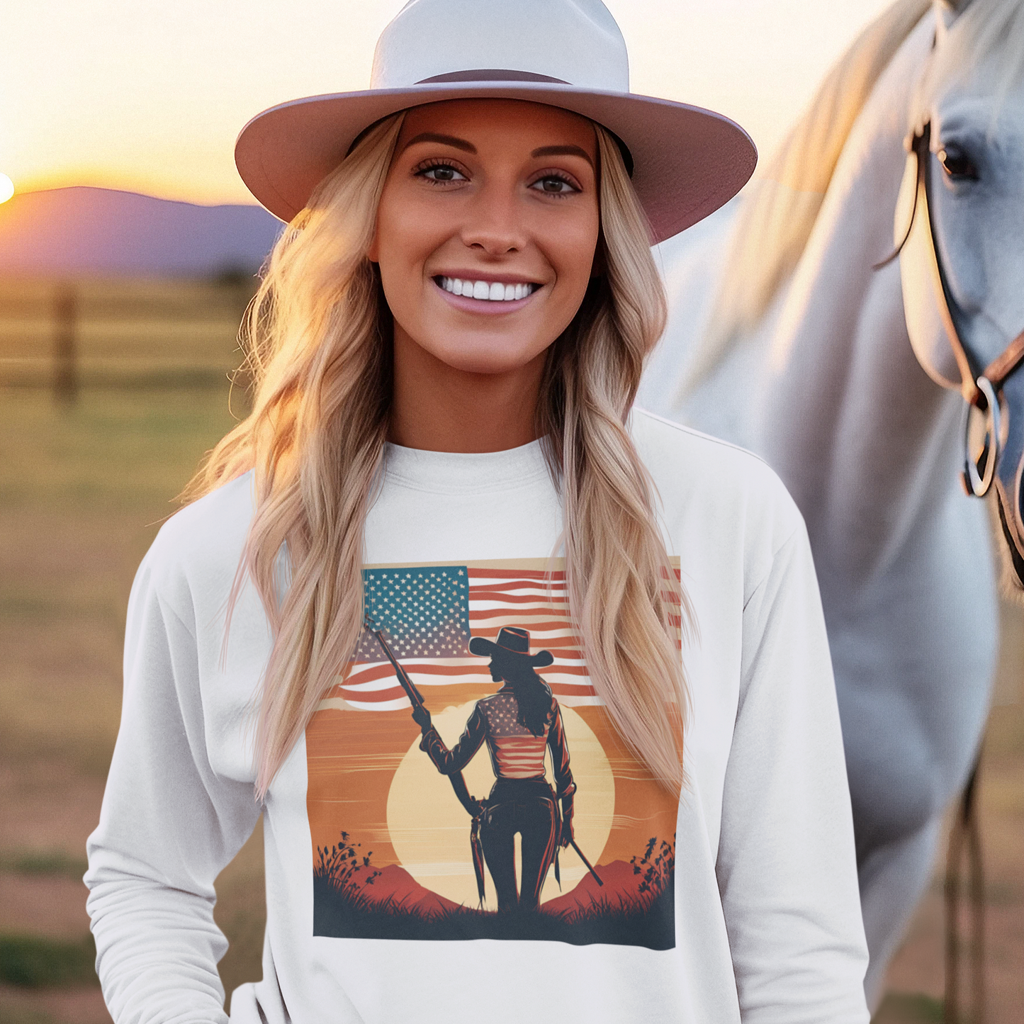 Patriotic Long Sleeve Tee - Celebrating Freedom and Independence