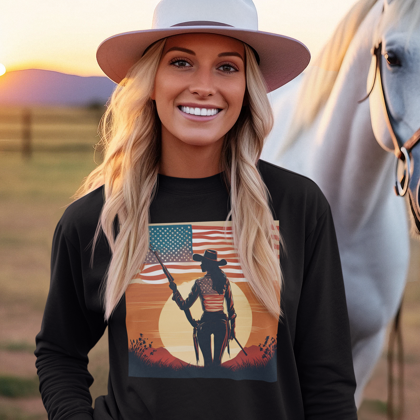 Patriotic Long Sleeve Tee - Celebrating Freedom and Independence