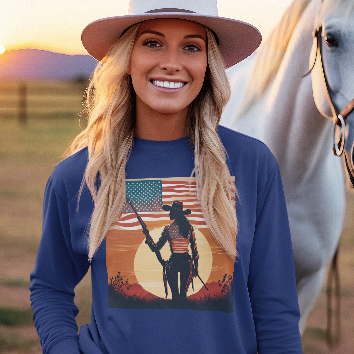 Patriotic Long Sleeve Tee - Celebrating Freedom and Independence