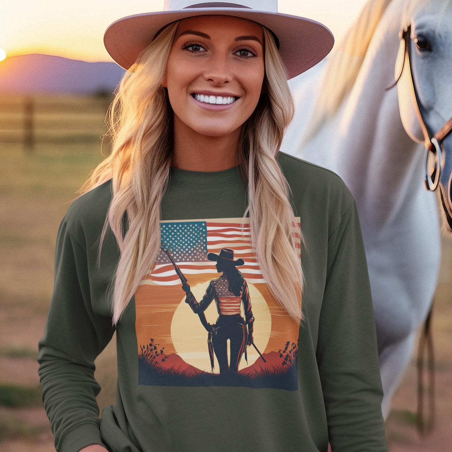 Patriotic Long Sleeve Tee - Celebrating Freedom and Independence