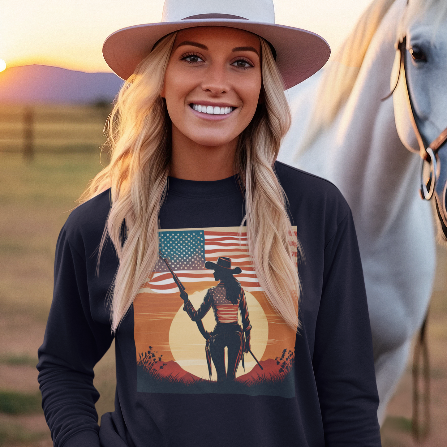 Patriotic Long Sleeve Tee - Celebrating Freedom and Independence