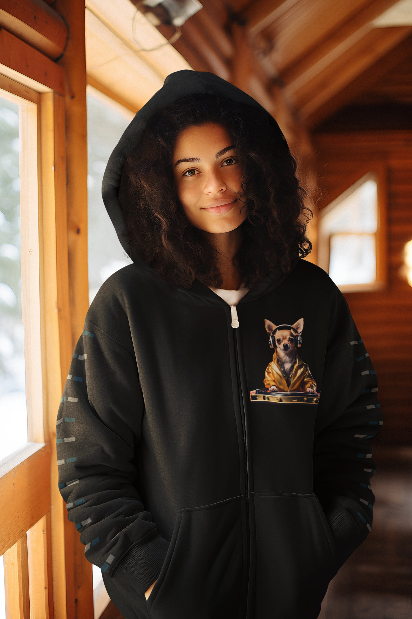 Chihuahua DJ Hoodie – DJ Dawg Streetwear for Music & Dog Lovers